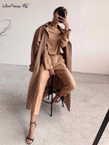 Yipinpay Vintage Zipper Khaki Trousers Women High Waist Office Pants Ladies Brown Trousers Work Wear Spring Long Pants 2023