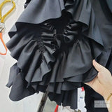 Yipinpay Irregular Cardigan Pleated Sleeveless Waistcoat Patchwork Loose Autumn Fashion Black Blazer Women Jacket Vest Ropa Mujer