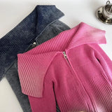 Yipinpay Design Sexy Street Sweater Women's Aesthetic Girl Zipper Sweater Knitted Street Design Women New Tops Crop Feminino