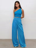 Yipinpay Elegant Yellow Formal Trousers Women High Waisted Wide Leg Pants Female Office Work Spring Long Pants Solid Pockets