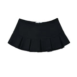 Yipinpay Summer 2024 Y2K Gray Side Zipper Pleated Mini Skrit Women Sexy Low Waist Short Skater Skirts
