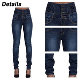 Yipinpay Waist Slim Pencil Jeans 2024 Vintage Denim Pants Women Oversized Basics Trousers Female Clothing Casual Elasticity Leggings