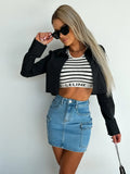 Yipinpay Summer New Women Denim Pocket Workwear Short Skirt Fashion High Stretch Sexy Jeans Mini Skirt Casual Female Clothing S-2XL