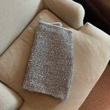 Yipinpay Buttocks Wrapped Women's High Waisted Slim Silver Sequin Skirt Faldas Mujer Moda 2023 Sexy Y2k Skirts Grunge Autumn