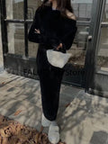 Yipinpay Autumn Sweet Fench Skirt 2 Piece Set Office Lady Casual Slim Skirt + Women Evening Elegant Y2k Sweater Korean Fashion Chic
