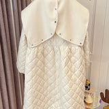 Yipinpay Down Collar Cotton-padded Doll Top Quilted Black Parkas Overcoat Thick Autumn Winter Single Breasted Parkas Jacket Size