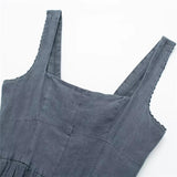 Yipinpay Grey Slip Long Dress Women Straps Midi Summer Dresses Woman 2023 Sleeveless Backless Female Dress Ruched Casual Dresses