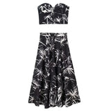 Yipinpay Black Print Corset Top Female Off Shoulder Crop Tops For Women 2023 Sleveeless Bustier Top Woman Backless Sexy Summer Tops