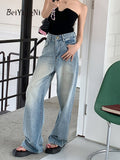 yipinpay Women's Baggy Jeans 2023 Vintage Fashion Classic Wide Leg Denim Pants Female Street Casual Korean Harajuku Chic Jean