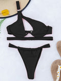 Yipinpay Up Bikinis 2023 Micro Bikini Set Sexy Swimsuits Female Thong Swimwear Brazilian Black Bikini Hollow Out Beachwear