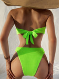Yipinpay Sexy Women High Waist Bikini Swimsuit Swimwear Female Bandeau Thong Brazilian Bikini Set Bathing Suit Bather