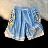 Yipinpay retro alphabet print five-point shorts women's 2023 new summer trend loose casual sports pants couples all-match shorts