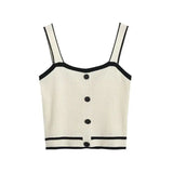 Yipinpay Women's Summer New in Matching Set Korean Elegant Stripe Sunscreen Shirt Tank Top Denim Shorts Three Piece Female Clothing Suit