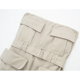 Yipinpay 2023 Off Shoulder Long Dress Women Summer Sleeveless Dress Woman Strapless Backless Midi Dresses Cargo Casual Dresses