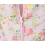 Yipinpay New 2024 Women Floral Print Bone Slim Fit Camis Back Zipper Female Summer Tank Tops Chic Party Crop Top