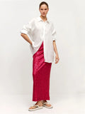 Yipinpay Sparkly Midi Skirts Women Autumn 2024 New High Waist Glitter Sequin Y2k Long Skirt Fashion Club Party Ladies Long Skirt