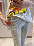 Yipinpay Slim Ankle Striped Flare Pants Korean Style Cargo Pants Women Y2k Pantalones Mujer Sweatpants Wide Leg Pants Trousers