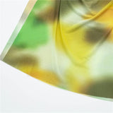 Yipinpay Print Tulle Long Dress Women Ruched Bodycon Dress Women Semi Sheer Mesh Summer Dresses Woman 2023 Sleeveless Midi Dresses