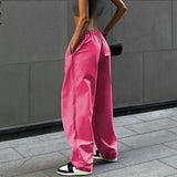 yipinpay Pants Y2K Clothes Loose Drawstring Low Waist Joggers Trousers Women Casual Outfits Streetwear Baggy Wide Leg Sweatpants