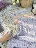yipinpay 2023 Summer Chiffon Skirts Women Kawaii Korean Casual Elegant High Waist A-line Skirt Female Floral Print Sweet Faldas
