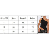 Yipinpay Women's Tops Streetwear Clothing Summer Crop Tube Tops y2k T-shirt Vintage Irregular One Shoulder Camisole Clothes for Women