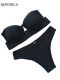 Yipinpay Woman Separate Swimsuit Beach Outfits High Waist Sexy Bikini Set 2 Pieces Plus Size Bathing Suit Feminine Women's Swimwear