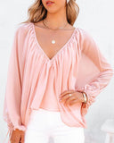 Yipinpay Detail Backless Ruched Batwing Sleeve Top Fashion Woman Blouses Shirt 2023 Clothing T-Shirts Pullover Tops