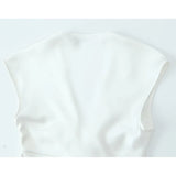 Yipinpay New Fashion Women Satin Short Dress Sexy Sleeveless V Neck Female A-line Summer Tank Dresses