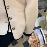 Yipinpay Woolen Coat Autumn Temperament Small Fragrant Blends Bomber Jackets Quilted Cotton Winter Clothes Women Jaqueta Feminina