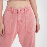 yipinpay Woman's Jeans High Waist 2023 Summer Wide Leg Denim Trouser Baggy Streetwear Chic Design Ladies Vintage Straight Jean Pants