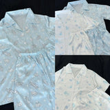 Yipinpay Japanese Cute Water Colored Cat Pajamas Y2K Subcultural Short Sleeve Shirt Women Top Student Shorts Two Piece Set Women