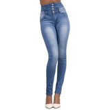 Yipinpay Waist Slim Pencil Jeans 2024 Vintage Denim Pants Women Oversized Basics Trousers Female Clothing Casual Elasticity Leggings