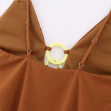 Yipinpay Strappy Cut Out Bodysuit Women Swimwear Backless Sexy Body Woman Summer Sleeveless Bodysuit Lingerie Beach Holiday Swimsuit