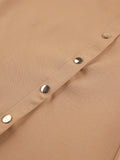 Yipinpay Vintage Khaki Button Slit Skirts Elegant Women Autumn 2023 High Waist A-Line Skirts Office Ladies Black Midi Skirts