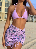 Yipinpay Swimsuit Female Micro Bikini Butterfly Bikini Set Women Swimwear Purple Bathing Suit Brazlian Swimming Suit Bikinis Set