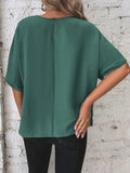 Yipinpay Casual Women's Top T Shirt 2024 Summer Solid Fashion Batwing Sleeve Shirt Tops Bow Women Pullover Blouses Female Clothing