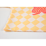 yipinpay Women&#39;s Blouse Checkerboard Printing Chic Design Long Sleeves Casual Tops Fashion Vintage Doll Collar Button Baggy Shirts