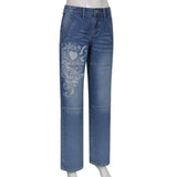 Yipinpay Grunge Vintage Low Waisted Cargo Pants Y2K Aesthetics Indie Women&/39;s Jeans Pockets Korean Streetwear Retro Trousers