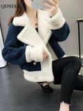 Yipinpay winter new in outerwear chic loose knit integrated thick cardigan varsity jacket women lamb wool coat women fashion short