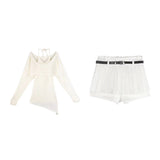Yipinpay Fashion 3 Piece Skirt Sets Woman Slim Vest + Casual Short Blouse + Sexy Y2k Mini Skirt Party Elegant Suit 2024 Autumn