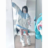Yipinpay Y2K Socks Women Leg Warmers Sweet Cool Girl Drawstring Strap Pile up Socks Water Color Leg Covers Over Knee Boot Cuffs