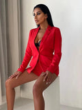 Yipinpay Spring Summer Elegant Women Suits with Shorts Loose Shorts and Blazer 2 Piece Set Shorts Suit Blazer Set for Women Outfit