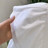 Yipinpay De Mujer Chic Top Blusas Femininas Elegantes OL White Long Sleeve Shirt Ruffled Turn Down Collar Shirt Casual Blouse