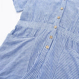 Yipinpay 2023 Woman Short Playsuit Blue Striped Summer Woman Jumpsuit Short Sleeve Women Jumpsuits Casual Loose Women's Monkey