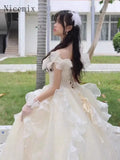 Yipinpay Princess Evening Dress for Women High end Light Luxury New Immortal Host Stage Performance Costume Long Fluffy Dress