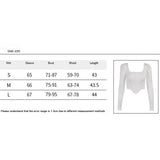 Yipinpay Women y2k T-shirts Fall Winter 2023 Sexy Crop Top Clothing Vintage Harajuku Fairy Aesthetic Luxury Long Sleeve Top Streetwear