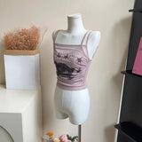 Yipinpay Summer Slim Sweet Tan Top Women Evening Party Slim Y2k Crop Top Office Lady Streetwear Sweet Elegant Vest Korean Fashion