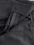 Yipinpay Spring Summer Office Trousers Ladies Work Long Pants Women Gray Fashion Pocket Pants Zipper Button Trousers Female