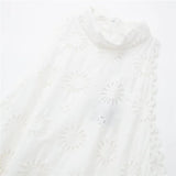 Yipinpay Cut Out White Dress Women Embroidery Long Dress Women Fairycore Summer Dresses Woman Elegant And Pretty Women's Dresses