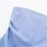 Yipinpay Blue Corset Top Women Off Shoulder Tube Tops For Women 2023 Ruched Backless Sexy Tops Woman Fashion Sleeveless Summer Top